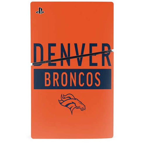 NFL Denver Broncos Orange Performance Series PS5 Slim Digital Edition Console Skin
