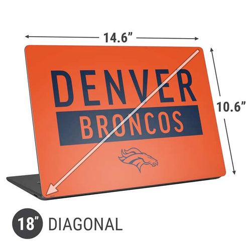 NFL Denver Broncos Orange Performance Series Universal Laptop 18in (14.6 x 10.6in) Skin