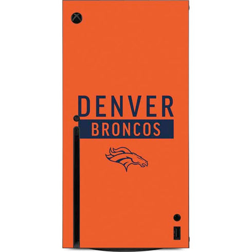 NFL Denver Broncos Orange Performance Series Xbox Series X Console Skin