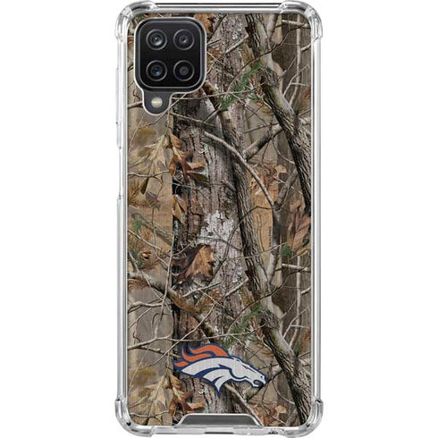 NFL Denver Broncos Realtree AP Camo Galaxy A12 Clear Case