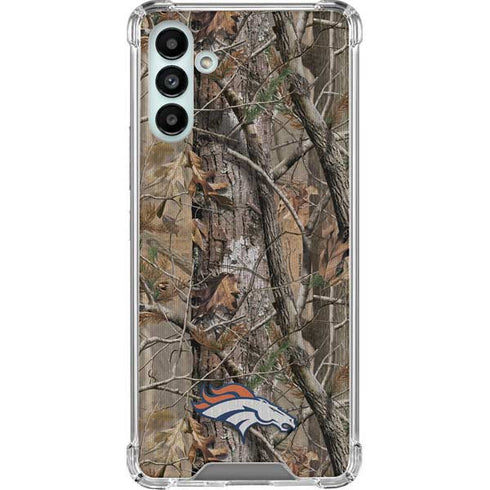 NFL Denver Broncos Realtree AP Camo Galaxy A13 5G Clear Case