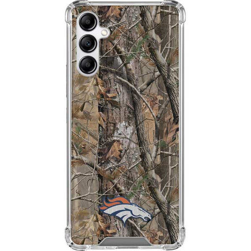 NFL Denver Broncos Realtree AP Camo Galaxy A14 5G Clear Case