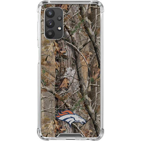 NFL Denver Broncos Realtree AP Camo Galaxy A32 5G Clear Case