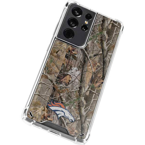 NFL Denver Broncos Realtree AP Camo Galaxy S21 Ultra 5G Clear Case