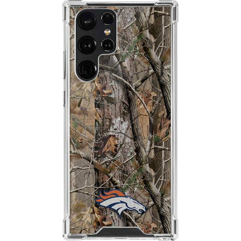 NFL Denver Broncos Realtree AP Camo Galaxy S22 Ultra Clear Case