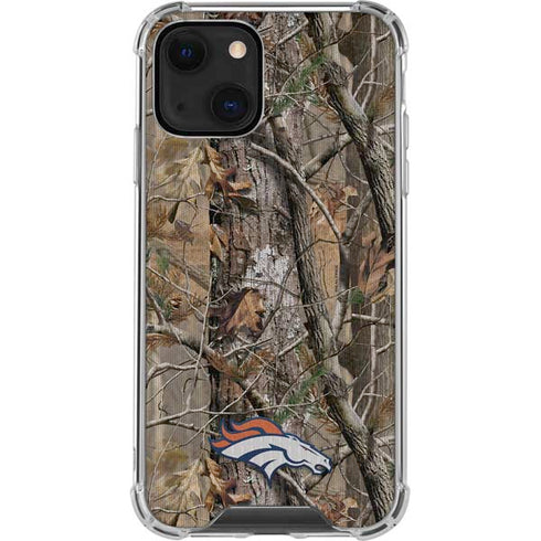 NFL Denver Broncos Realtree AP Camo iPhone 13 Mini Clear Case
