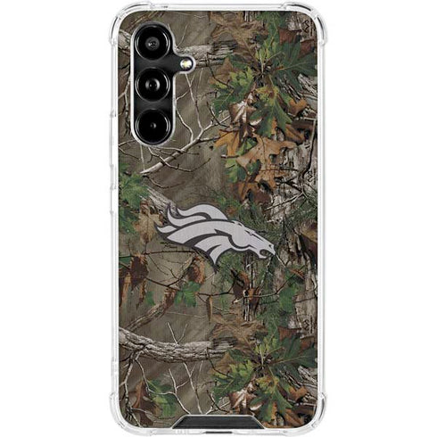 NFL Denver Broncos Realtree Xtra Green Camo Galaxy A54 5G Clear Case