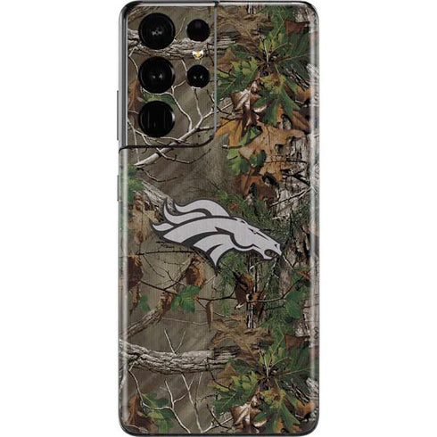 NFL Denver Broncos Realtree Xtra Green Camo Galaxy S21 Ultra 5G Skin