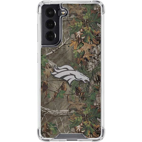 NFL Denver Broncos Realtree Xtra Green Camo Galaxy S22 Clear Case