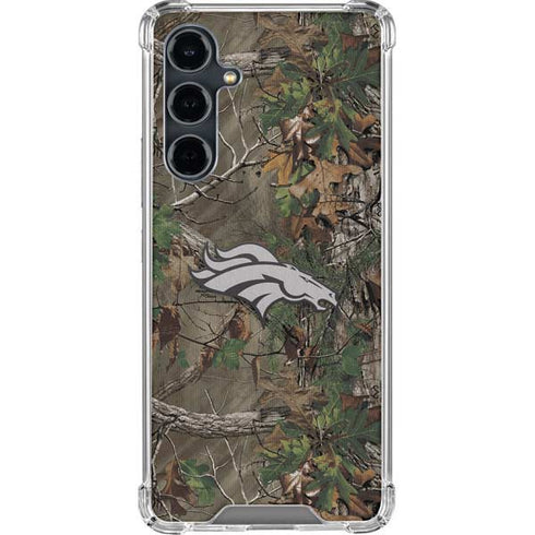 NFL Denver Broncos Realtree Xtra Green Camo Galaxy S23 FE Clear Case