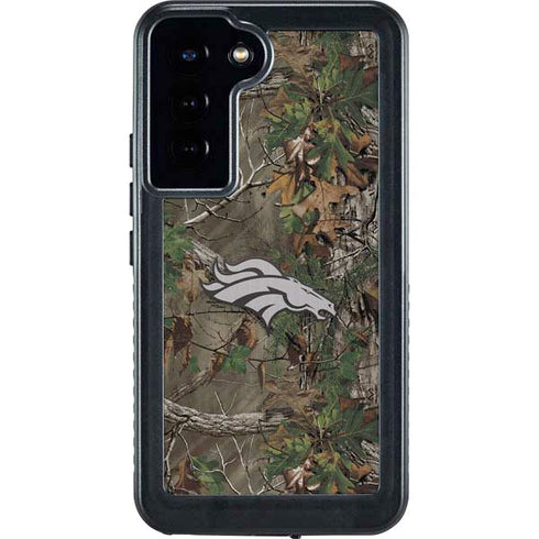 NFL Denver Broncos Realtree Xtra Green Camo Galaxy S23 Plus Waterproof Case