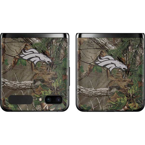 NFL Denver Broncos Realtree Xtra Green Camo Galaxy Z Flip Skin