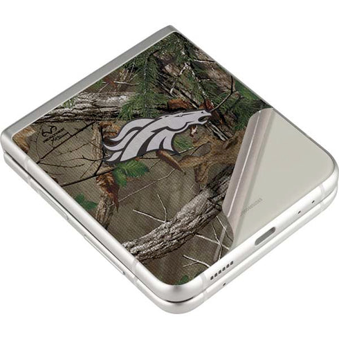 NFL Denver Broncos Realtree Xtra Green Camo Galaxy Z Flip3 5G Skin