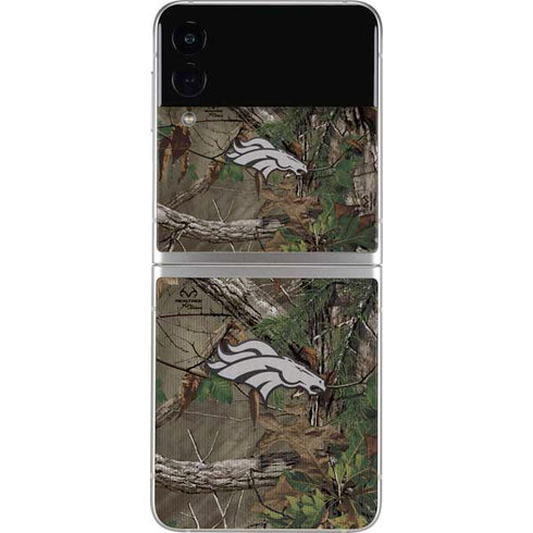 NFL Denver Broncos Realtree Xtra Green Camo Galaxy Z Flip4 5G Skin