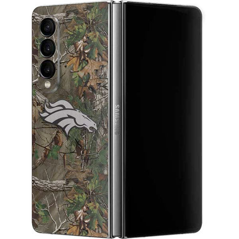 NFL Denver Broncos Realtree Xtra Green Camo Galaxy Z Fold4 5G Skin