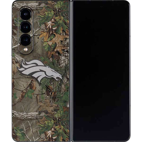 NFL Denver Broncos Realtree Xtra Green Camo Galaxy Z Fold4 5G Skin