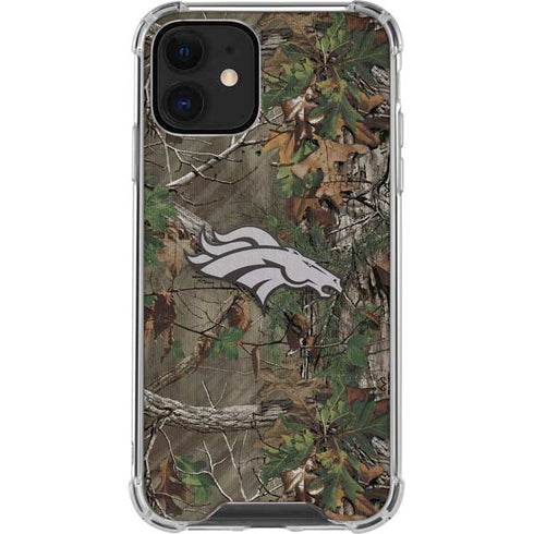 NFL Denver Broncos Realtree Xtra Green Camo iPhone 12 Mini Clear Case