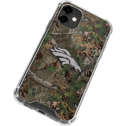 NFL Denver Broncos Realtree Xtra Green Camo iPhone 12 Mini Clear Case