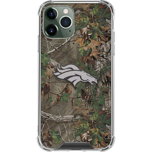NFL Denver Broncos Realtree Xtra Green Camo iPhone 12 Pro Clear Case