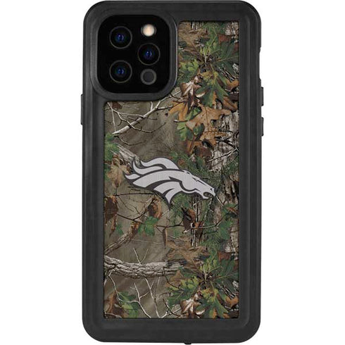NFL Denver Broncos Realtree Xtra Green Camo iPhone 12 Pro Waterproof Case