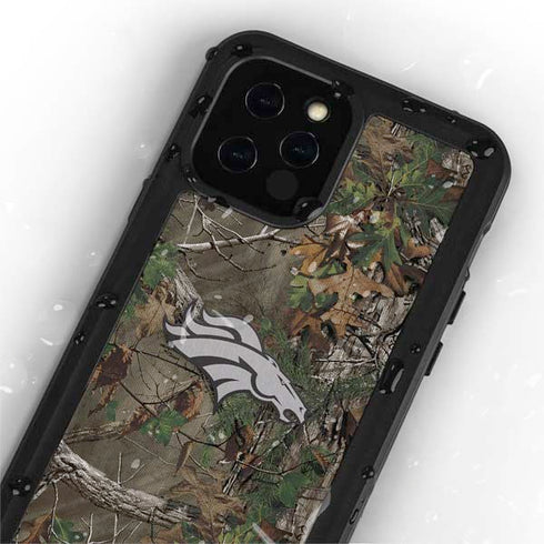 NFL Denver Broncos Realtree Xtra Green Camo iPhone 12 Pro Waterproof Case