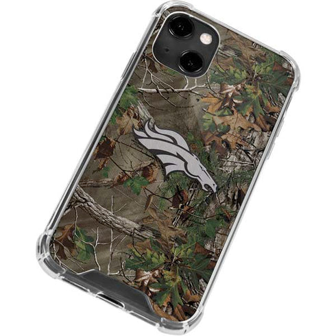 NFL Denver Broncos Realtree Xtra Green Camo iPhone 13 Clear Case