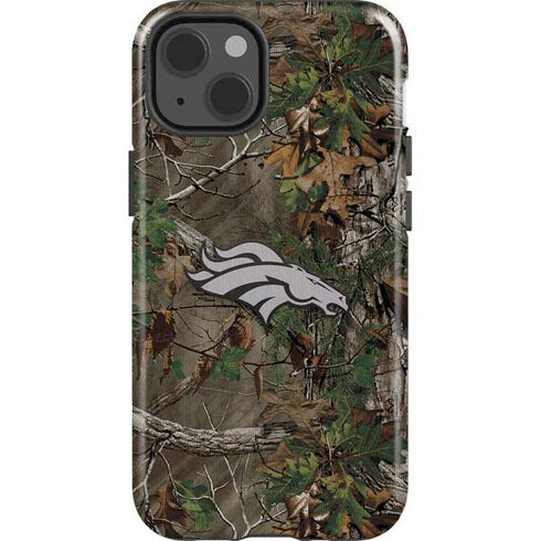 NFL Denver Broncos Realtree Xtra Green Camo iPhone 15 Impact Case