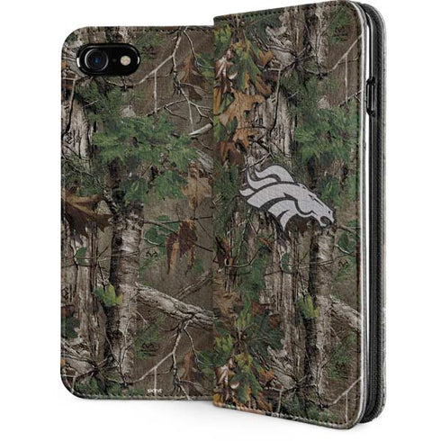 NFL Denver Broncos Realtree Xtra Green Camo iPhone SE (2nd & 3rd Gen) Folio Case