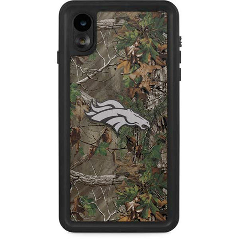 NFL Denver Broncos Realtree Xtra Green Camo iPhone XR Waterproof Case
