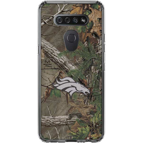 NFL Denver Broncos Realtree Xtra Green Camo LG K51/Q51 Clear Case