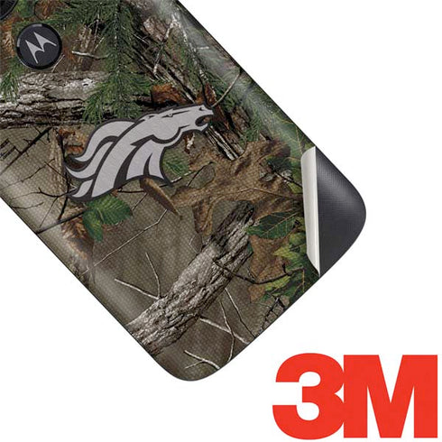 NFL Denver Broncos Realtree Xtra Green Camo Moto E5 Play Skin