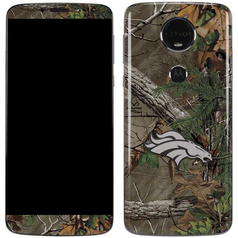 NFL Denver Broncos Realtree Xtra Green Camo Moto E5 Plus Skin