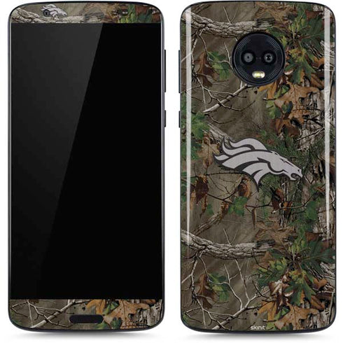 NFL Denver Broncos Realtree Xtra Green Camo Moto G6 Skin