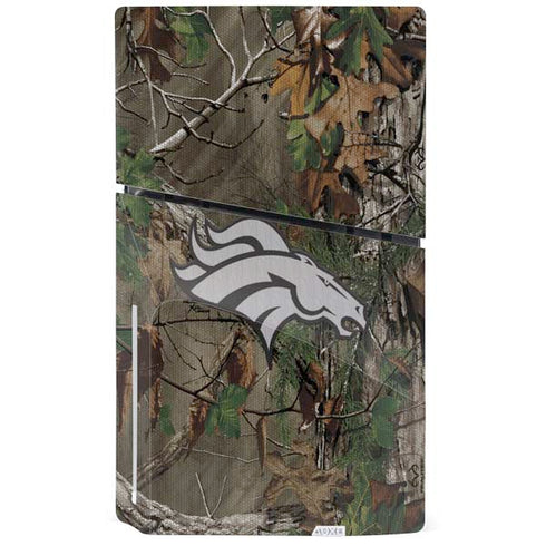 NFL Denver Broncos Realtree Xtra Green Camo PS5 Slim Disk Console Skin