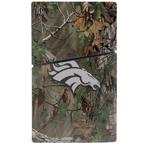NFL Denver Broncos Realtree Xtra Green Camo PS5 Slim Digital Edition Console Skin