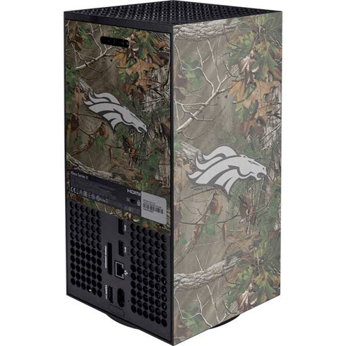 NFL Denver Broncos Realtree Xtra Green Camo Xbox Series X Console Skin