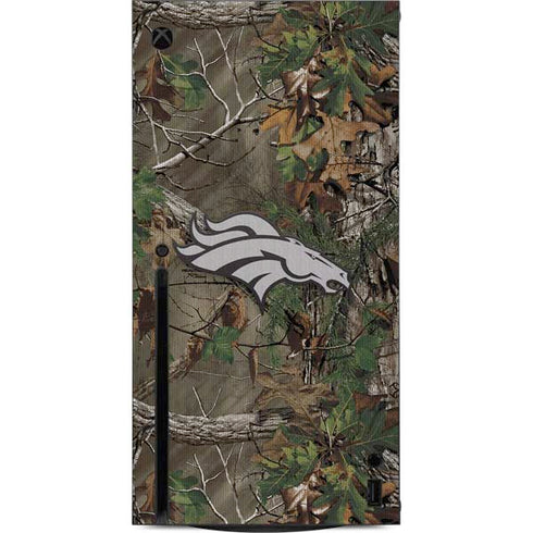 NFL Denver Broncos Realtree Xtra Green Camo Xbox Series X Console Skin