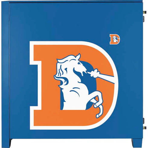 NFL Denver Broncos Retro Logo Corsair 4000D Tempered Glass Mid-Tower ATX Case Skin