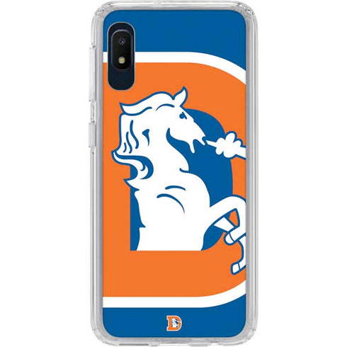 NFL Denver Broncos Retro Logo Galaxy A10e Clear Case