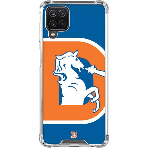 NFL Denver Broncos Retro Logo Galaxy A12 Clear Case