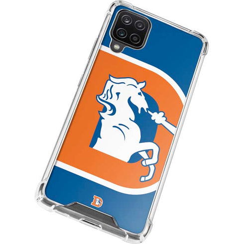 NFL Denver Broncos Retro Logo Galaxy A12 Clear Case