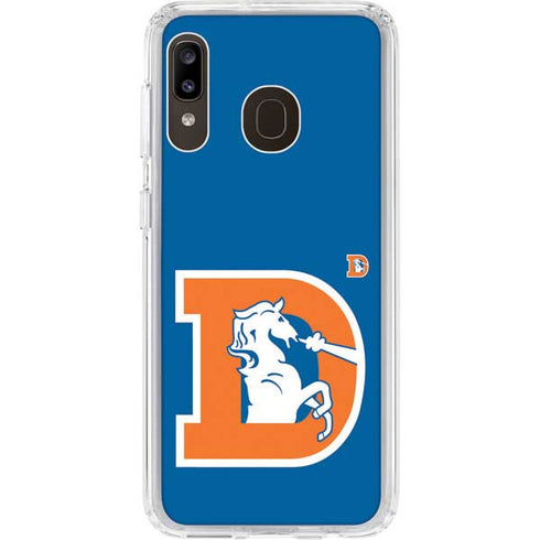 NFL Denver Broncos Retro Logo Galaxy A20 Clear Case