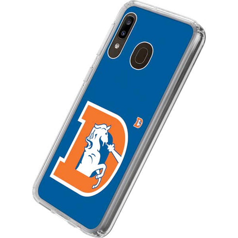 NFL Denver Broncos Retro Logo Galaxy A20 Clear Case