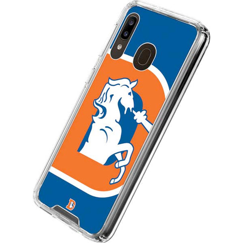 NFL Denver Broncos Retro Logo Galaxy A30 Clear Case