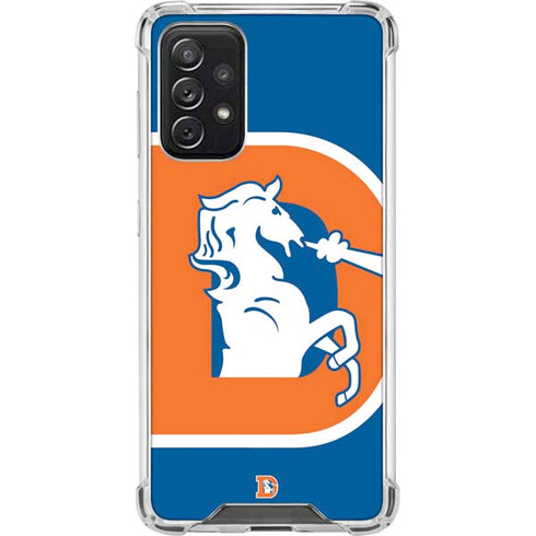 NFL Denver Broncos Retro Logo Galaxy A72 5G Clear Case