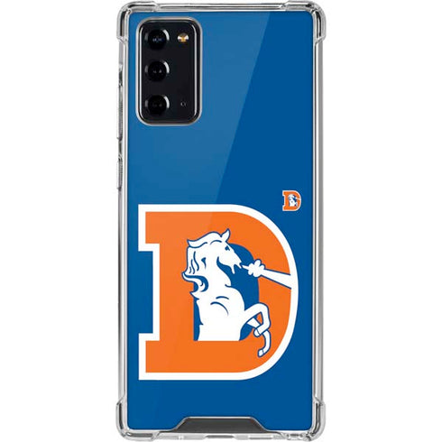 NFL Denver Broncos Retro Logo Galaxy Note20 5G Clear Case