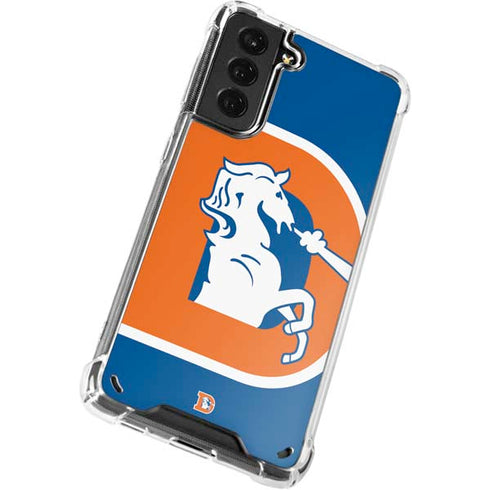 NFL Denver Broncos Retro Logo Galaxy S21 Plus 5G Clear Case