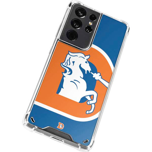 NFL Denver Broncos Retro Logo Galaxy S21 Ultra 5G Clear Case