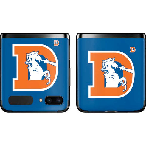 NFL Denver Broncos Retro Logo Galaxy Z Flip Skin