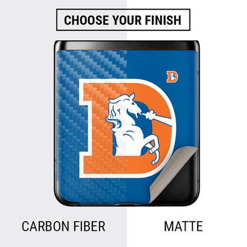 NFL Denver Broncos Retro Logo Galaxy Z Flip Skin
